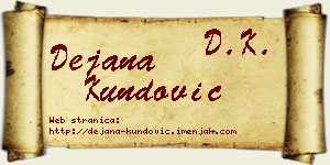 Dejana Kundović vizit kartica